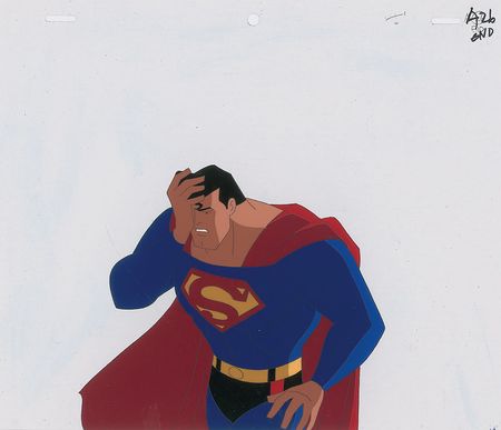Lot #602 Superman production cel and drawing from Superman the Animated Series Production Cel and Drawing - Image 2