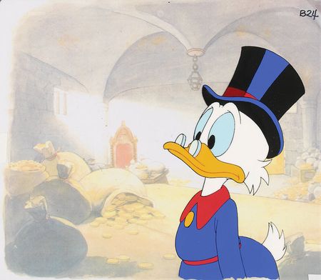 Lot #556 Uncle Scrooge production cel from Ducktales Production Cel - Image 1