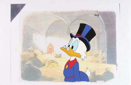 Lot #556 Uncle Scrooge production cel from Ducktales Production Cel - Image 2