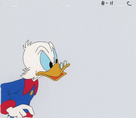 Lot #557 Uncle Scrooge production cel and matching drawing from Ducktales Production Cel and Matching Drawing - Image 2