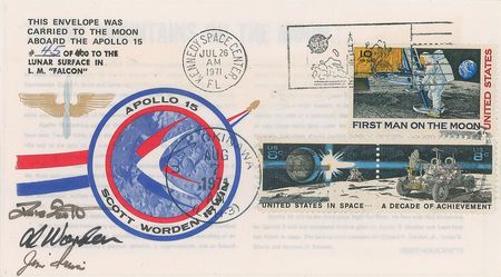 Lot #388 Apollo 15: ?Carried to the lunar surface aboard the Lunar Module Falcon??from the commander?s personal collection - Image 1