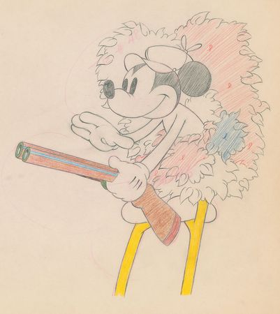 Lot #472 Mickey Mouse production drawing from Moose Hunters Production Drawing - Image 1