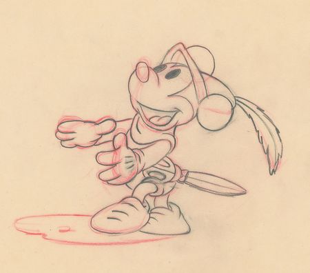 Lot #475 Mickey Mouse production drawing from The Brave Little Tailor Production Drawing - Image 1