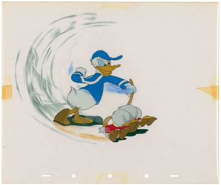 Lot #477 Donald Duck and His Nephews production cels and special effects from Straight Shooters Production Cels and Special Effects - Image 2