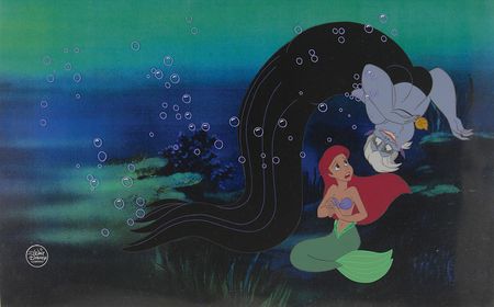 Lot #561 Ariel and Ursula production cels from The Little Mermaid Production Cels - Image 1