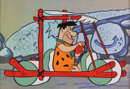 Lot #605 Fred Flintstone production cel from The Flintstones Production Cel - Image 1
