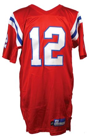 Lot #950 Tom Brady: Brady?s game-worn Thanksgiving Day jersey from 2002 - Image 1