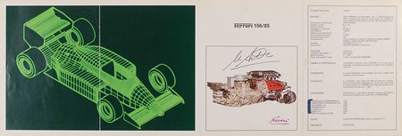 Lot #162 Enzo Ferrari: Rare press announcement for Ferrari?s 1985 Formula 1 race car - Image 3