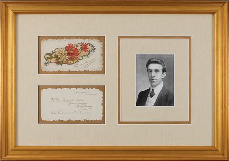 Lot #227 Titanic: Wallace Hartley: Excessively rare Christmas card from the Titanic’s bandleader - Image 1