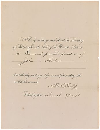 Lot #28 U. S. Grant: One of Grant’s presidential