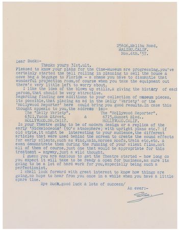 Lot #794 Stan Laurel Letters - Image 1