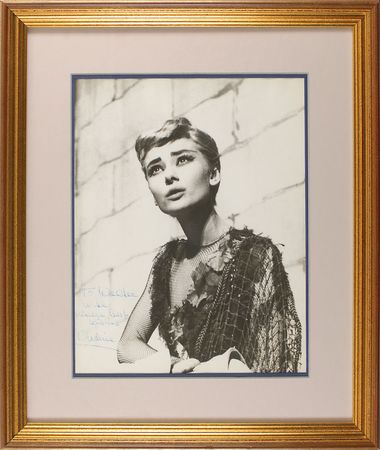 Lot #720 Audrey Hepburn: Fabulous 1954 oversized portrait signed as “Ondine” - Image 1