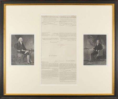 Lot #3 Thomas Jefferson and James Madison: