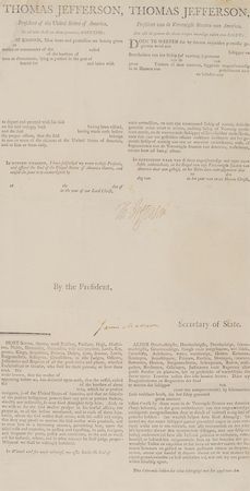 Lot #3 Thomas Jefferson and James Madison: Well-preserved unissued Jefferson-Madison partial ship’s papers - Image 4
