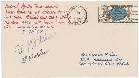 Lot #396 Edward Givens and Group 5 Astronauts: Rare collection of 1967 covers, including Givens and three moonwalkers - Image 3