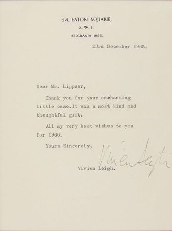 Lot #797 Vivien Leigh Typed Letter Signed - Image 1