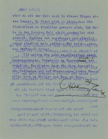 Lot #552 Arthur Schnitzler Typed Letter Signed - Image 2