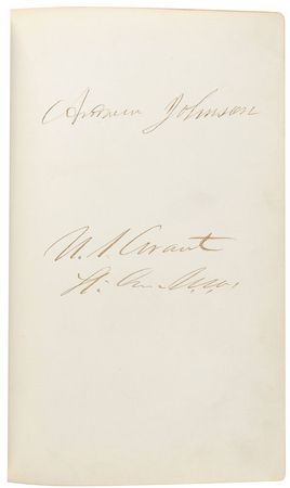Lot #22 Abraham Lincoln, U. S. Grant, and George Custer: Amazing Civil War autograph album, with Lincoln, Custer, Grant, and Sherman - Image 2