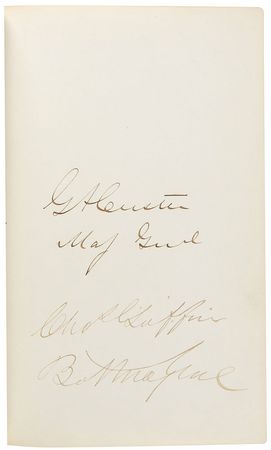 Lot #22 Abraham Lincoln, U. S. Grant, and George Custer: Amazing Civil War autograph album, with Lincoln, Custer, Grant, and Sherman - Image 3