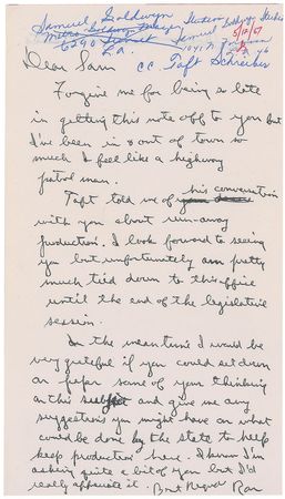 Lot #88 Ronald Reagan Signed Letter - Image 1