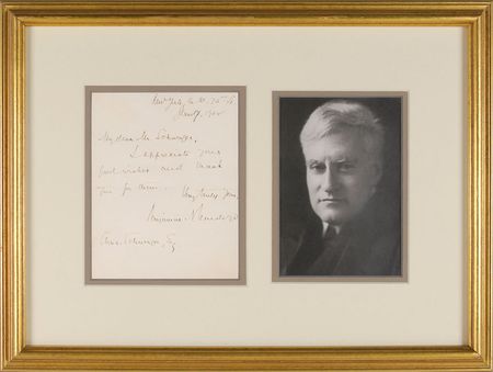 Lot #280 Supreme Court: Benjamin Cardozo Signed Letter - Image 2