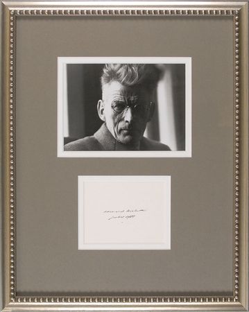 Lot #524 Samuel Beckett Signature - Image 1