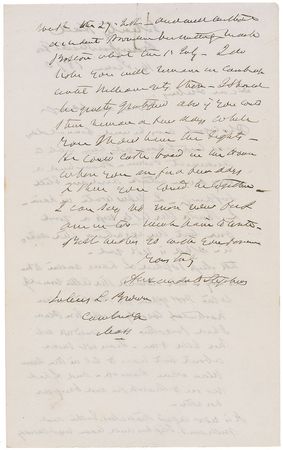 Lot #335 Alexander Stephens Handwritten Letter Signed - Image 2