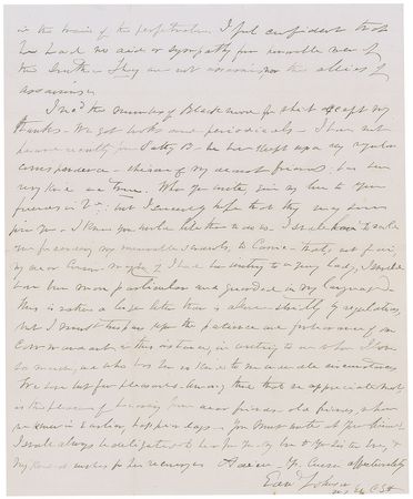 Lot #310 Edward Johnson: ?He had no aid or sympathy from honorable men of the South?They are not assassins and not the allies of assassins? - Image 3