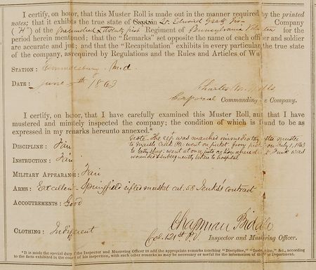 Lot #300 Gettysburg Muster Roll - Image 2