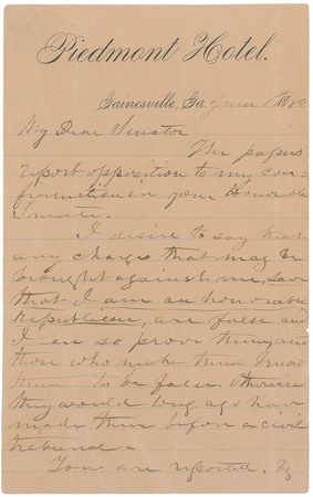 Lot #321 James Longstreet Handwritten Letter Signed - Image 1