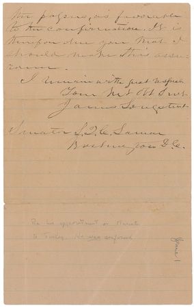 Lot #321 James Longstreet Handwritten Letter Signed - Image 2