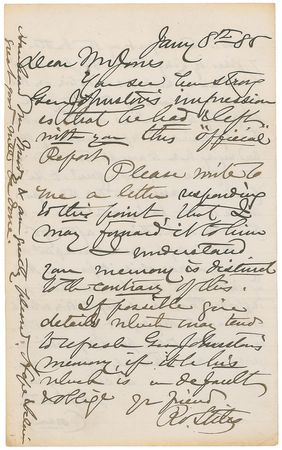 Lot #311 Joseph E. Johnston: Twenty years after the Civil War, Johnston notes General Longstreet?s order book of the Battle of Seven Pines ?contradicts my report of the battle? - Image 3