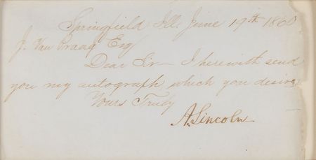 Lot #20 Abraham Lincoln: As the Republican