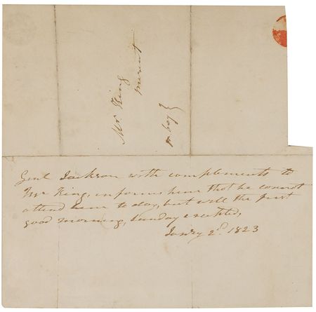 Lot #13 Andrew Jackson: Uncommon handwritten
