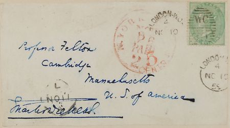Lot #481 Charles Dickens: Boldly addressed to the future president of Harvard - Image 2