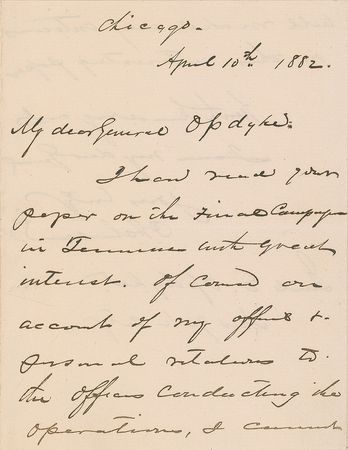 Lot #378 Philip H. Sheridan Handwritten Letter Signed - Image 1