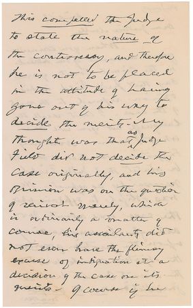 Lot #283 Supreme Court: Melville Fuller Handwritten Letter Signed - Image 2