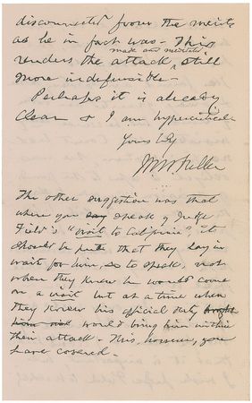 Lot #283 Supreme Court: Melville Fuller Handwritten Letter Signed - Image 4