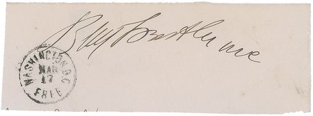 Lot #353 Benjamin Butler Signed Letter and Free Frank - Image 2