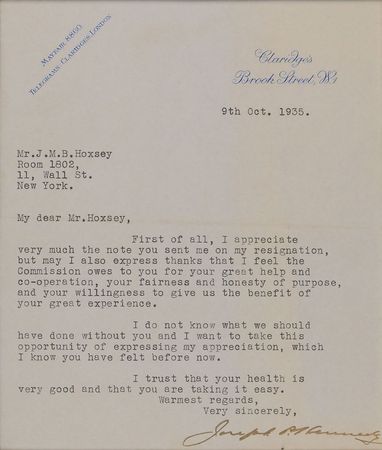 Lot #261 Joseph P. Kennedy Typed Letter Signed - Image 1