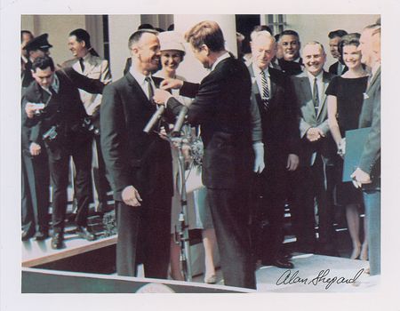 Lot #429 Alan Shepard Signed Photograph - Image 1