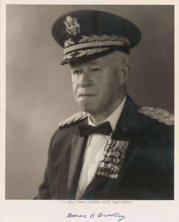 Lot #352 Omar Bradley Signed Photograph - Image 1