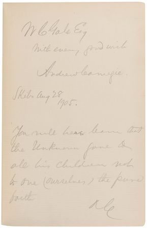 Lot #115 Andrew Carnegie: 