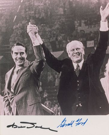 Lot #86 Gerald Ford and Bob Dole Signed Photograph - Image 1
