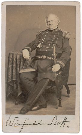 Lot #327 Winfield Scott Signed Photograph - Image 1