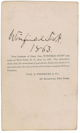 Lot #327 Winfield Scott Signed Photograph - Image 2