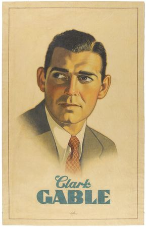 Lot #731 Clark Gable Original Artwork - Image 1