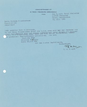 Lot #163 Friedrich Hayek: Scarce letters from the important economist - Image 4