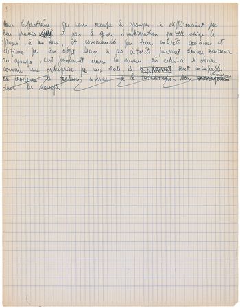 Lot #505 Jean-Paul Sartre Handwritten Manuscript - Image 1