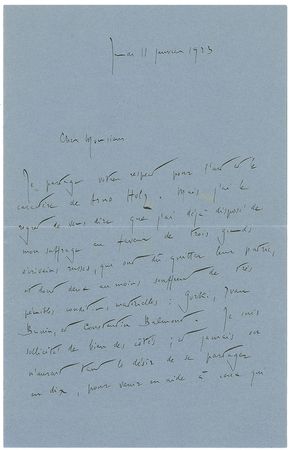 Lot #498 Romain Rolland Handwritten Letter Signed - Image 1